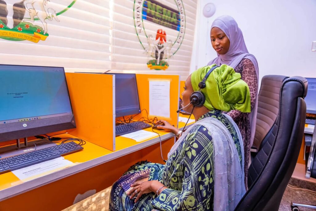 NEMA DG Inspects Contact Centre, Trigger Room in Abuja FB IMG