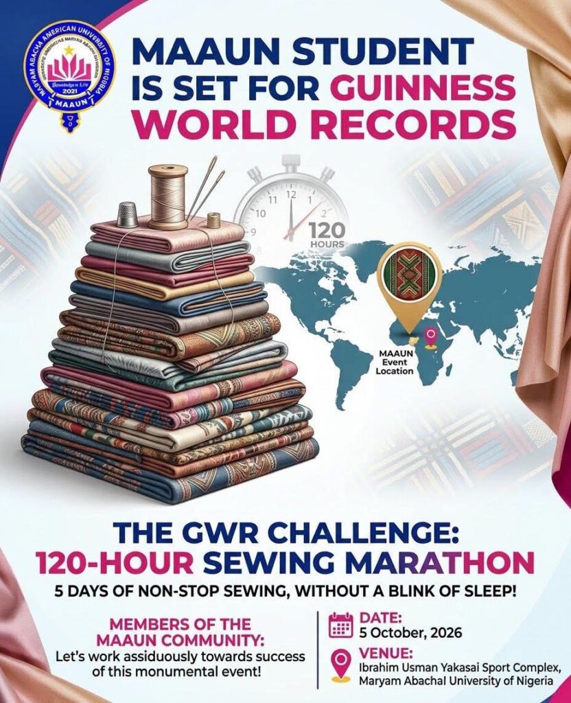 MAAUN Student Targets Guinness World Record in 120-Hour Sewing Marathon FB IMG